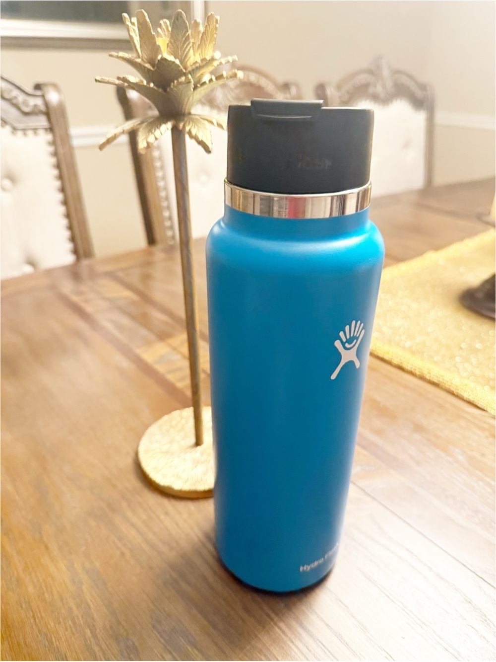 Hydro Flask 40oz Wide Mouth Straw Lid Pacific Blue EUC